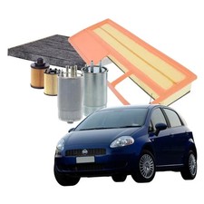 KIT TAGLIANDO FIAT G.PUNTO PUNTO EVO 1.3 MJT 75CV 4 FILTRI + 4 LT OLIO MARA 5W30