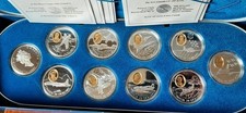 CANADA-20 Dollari Aviazione 1995 RARA SERIE COMPLETA 10 Coin ARGENTO+0R0 10 Once