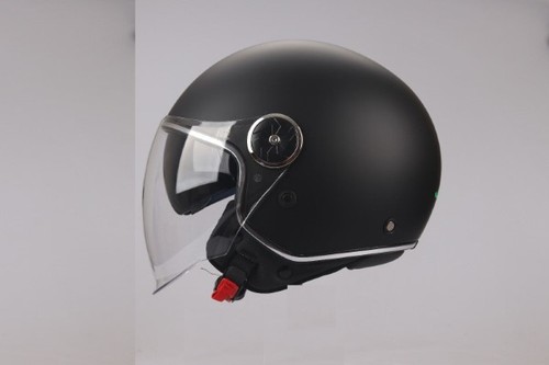 Casco jet doppia visiera nero - casco,