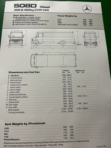 Mercedes benz 508d diesel - mercedes,