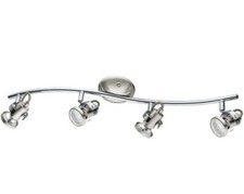 Plafoniera faretti lampadario LED 4 luci Eglo Tukon Moderno Cromato Led A Muro