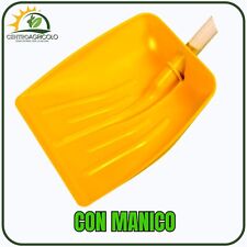 PALA IN POLIPROPILENE PER NEVE E TERRA -GIALLA E ROSSA - SENZA E CON MANICO