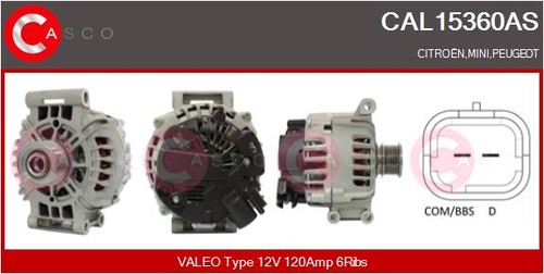 Cal15360as alternatore casco - alternatore,