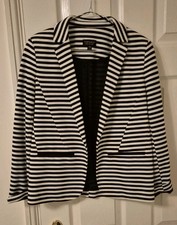 Blazer a righe Topshop nero