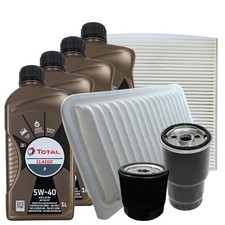 Kit Tagliando Toyota Yaris 1.4 D-4D 66 Kw Dal 2005 Al 2008 Filtri 4 Olio 5W40