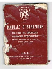 ICE MANUALE D'ISTRUZIONE USO SUPERTESTER CAPACIMETRO FREQUENZIMETRO 680 C 