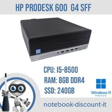HP ProDesk 600 G4 SFF Cpu intel i5-8500 Ram 8Gb SSD 240Gb Win 11 Pro GRADO A-