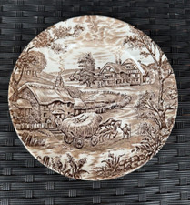 PIATTO DESSERT/FRUTTA IN PORCELLANA INGLESE " HAYRIDE DI RIDGWAY IRONSTONE