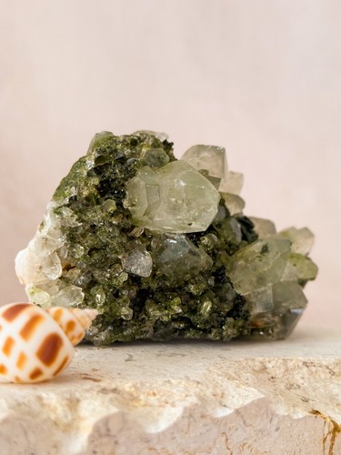 Forest epidote quartz - epidote, in