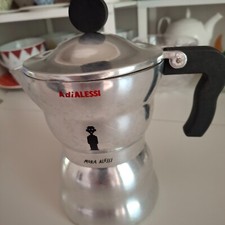 Alessi Caffettiera di design Moka 3 Tazze in alluminio fuso