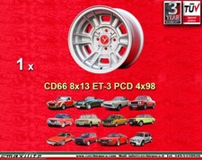 1 Cerchio Fiat Cromodora CD66 8x13 4x98 N.1 Wheel Felge llanta jante Lancia