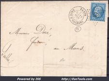 FRANCE N°22 SUR LETTRE ETOILE