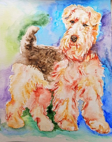 Airedale terrier cane - , art