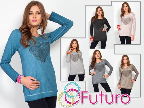 Top donna unico con - , cuore