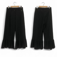 DIXIE Pantalone nero ondulato nel fondo Tg S