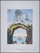 SALVADOR DALI * La Sirena * 65 X 50 Cm * Litografia Firmata * Limitata