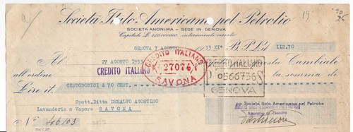 Assegno societa italo - assegno, "societa'