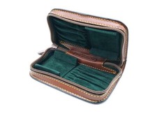 OFFICINA ITALIA astuccio porta orologi in cuoio marrone. NUOVO!