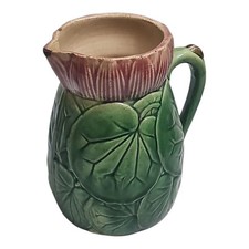 Antica Brocca Ceramica Maiolica a Carciofo Vaso Vintage Manifattura Italiana 900