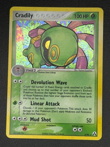 Pokemon cradily holo rare - cradily, ex
