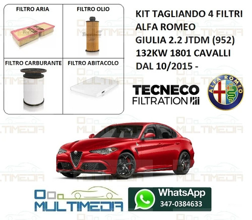 Kit tagliando filtri alfa - tagliando,