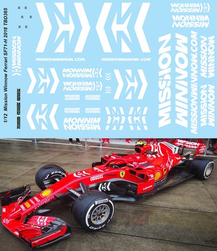 Decals per ferrari sf71h - 1/12,