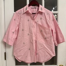Camicia donna ZARA rosa strass