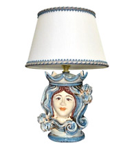 Lampada da Tavolo Ceramica Lampade Testa di Moro Abat Jour per Camera Soggiorno