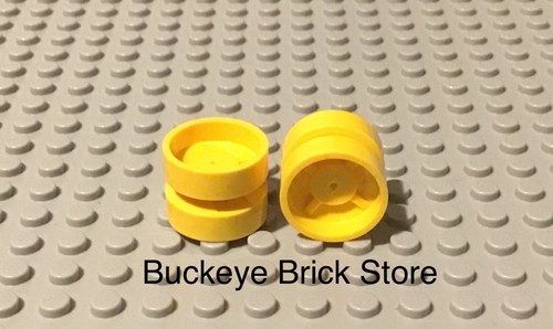 Lego coppia ruota gialla 18mm - gialla,