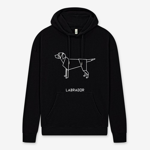 Felpa uomo labrador origami - felpa,