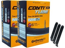 2x Tubo Bici Continental 26 Pollici Sclaverand 47-559/62-559 + 3 Sollevatori ...