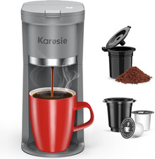 Caffettiera Slim Monoporzione, Composizione Rapida per K-Cup e Caffè Macinato Piccola Una Cu