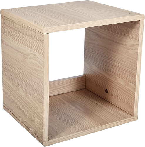 Cubo legno beige - legno,