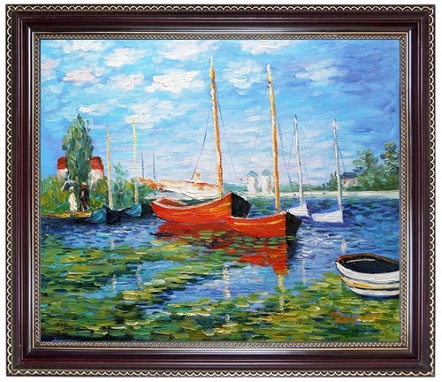 Quadro olio barche rosse - quadro,