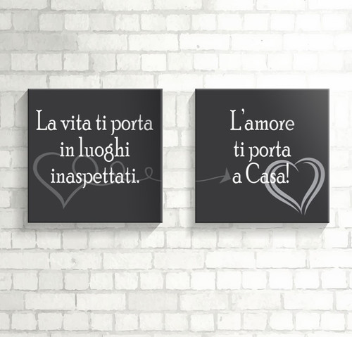 Set quadri moderni con frase - 2,