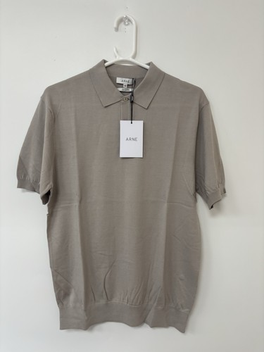 Polo arne cotone seta pietra - polo,