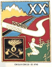 ALPINI 1° BATTAGLIONE GENIO PONTIERI XX° DISTINTIVO ESERCITO PRODUTTORE LORIOLI