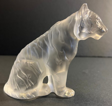 Lalique Frosted Sitting Tiger
