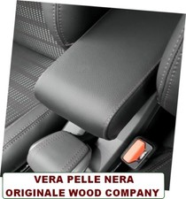 bracciolo Peugeot 2008 (2013-2019) VERA PELLE NERA-PROMO -ORIGINALE WOOD COMPANY