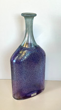 VASO BOTTIGLIA VETRO BLU VIOLA KOSTA BODA BERTIL VALLIEN VINTAGE BOTTLE VASE