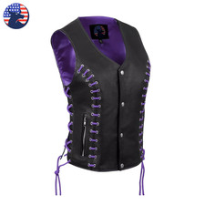 Gilet donna vintage viola e