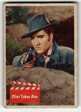 1956 Topps Elvis Presley (Bubbles, R710-1) #65 Clint prende di mira MID GRADE BELLO!