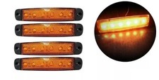 4X 24V Ambra 6 LED Luce