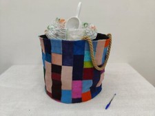 Borsone in vera pelle multifunzionale: porta legna, pellet, riviste, libri, ecc.