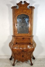 ANTICO TRUMEAU Olandese EPOCA 800 RIBALTA MOSSA URNA radica noce SCRITTOIO COMO