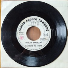 Fabrizio De André -Nuvole Barocche / E Fu La Notte - Juke Box Primo 45 Giri 1971