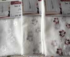 Coppia tendine a vetro bianche