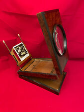 Monoscopio, Graphoscope, 3 piani, in radica, lente 13cm,