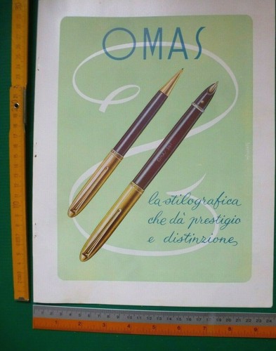 Pubblicità omas 361 penna - pubblicità,