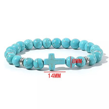 BRACCIALE CROCE  PIETRA